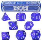 8 Piece- Cobalt Blue Precision Aluminum Poly Dice