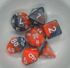Orange Ember – 7 Piece RPG Dice Set