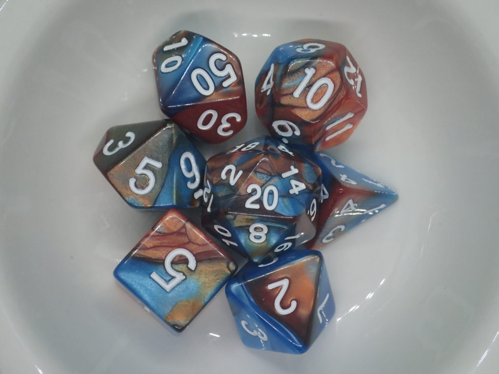 Water and Rust - 7 Piece RPG Dice Set - Big Bully Gaming Accessories