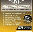 Mayday Games – Premium Sleeves 1 5/8″ x 2 1/2″ – Clear
